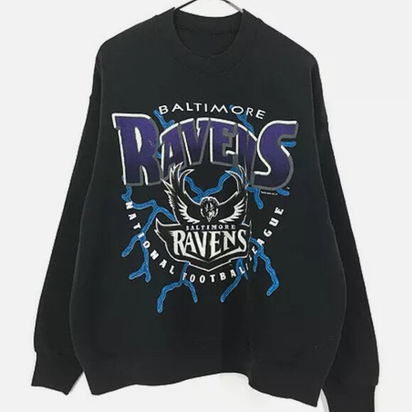 Baltimore Ravens Football Sweatshirt Baltimore Ravens Shirt Sweater Retro - Picture 1 of 3